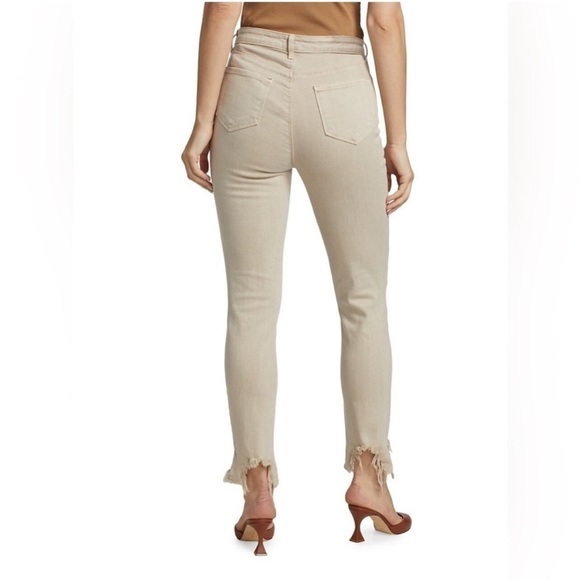 NWT L’Agence High Line Skinny Jeans High Rise Biscuit Destruct Sz 26 - Picture 2 of 13
